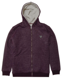 VISSLA SHERPA HOODIE BURGUNDY
