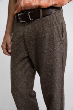 Essential Trouser Heathered Chocolate